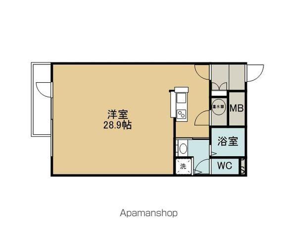 サーム千歳ドミニオWING1(1K/1階)の間取り写真
