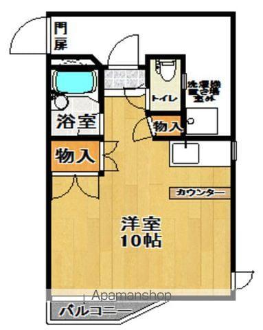 CASA LOGGIA(ワンルーム/3階)の間取り写真