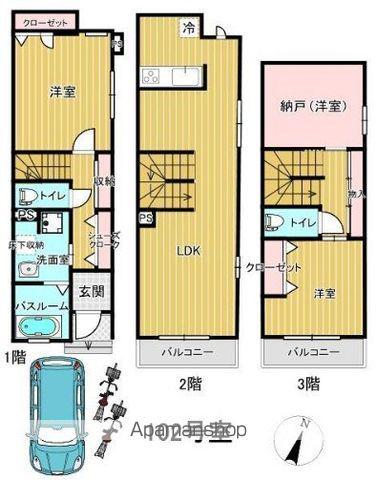 テラスN(2SLDK)の間取り写真