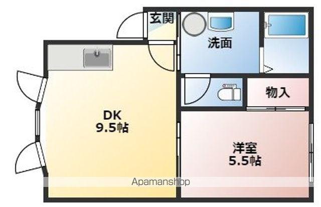 わんわんハイツ2(1LDK/2階)の間取り写真