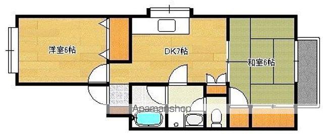 ピナクル博多南(2DK/1階)の間取り写真