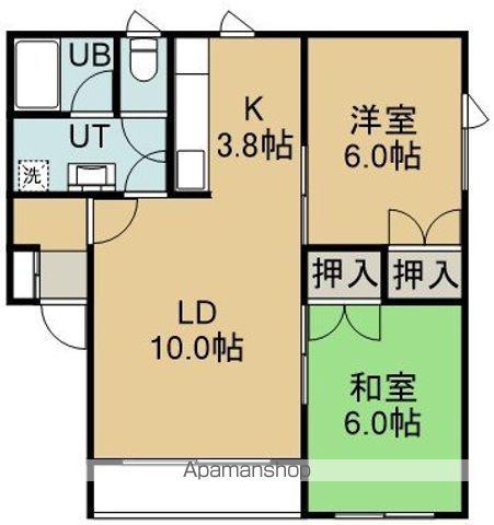 コーポ寿(2LDK/2階)の間取り写真