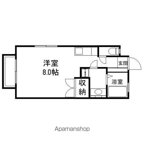 コーポリラ(1K/2階)の間取り写真