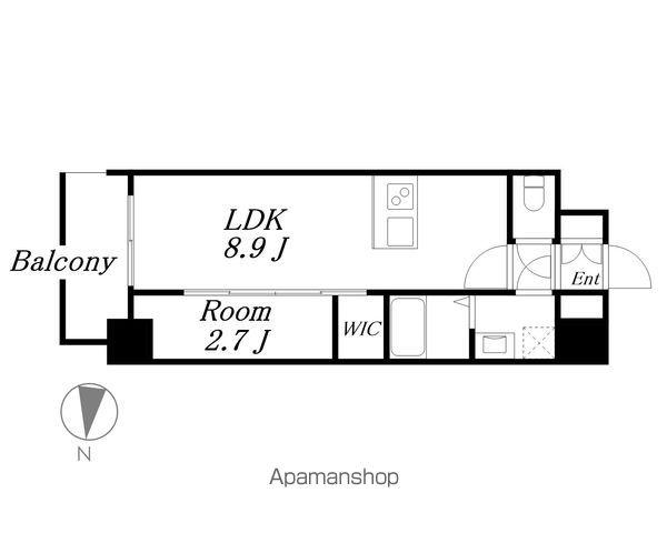 メイクスアート名駅南Ⅳ(1LDK/10階)の間取り写真