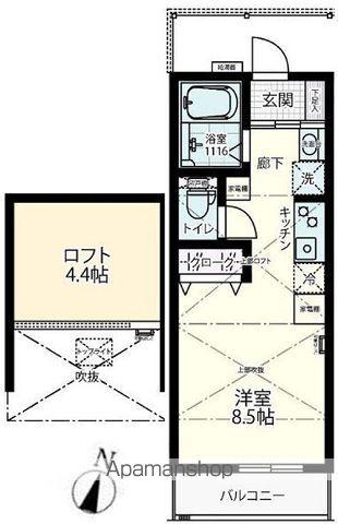 コンフォール南太田(ワンルーム/2階)の間取り写真