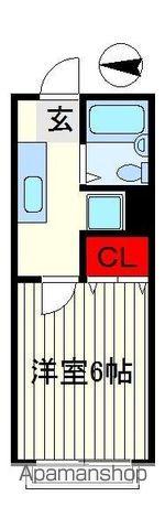 ハーモネイトⅡ(1K/2階)の間取り写真