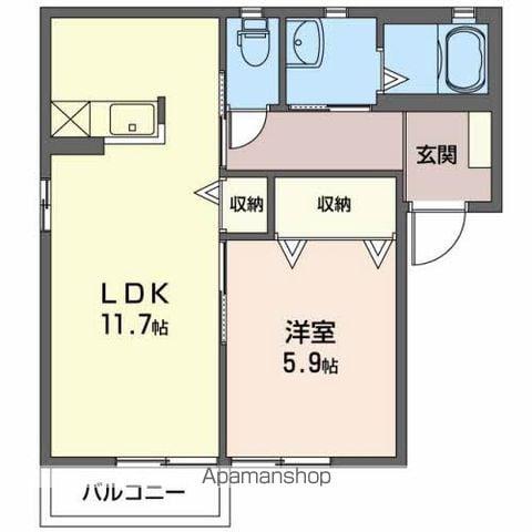 サンライズ(1LDK/2階)の間取り写真