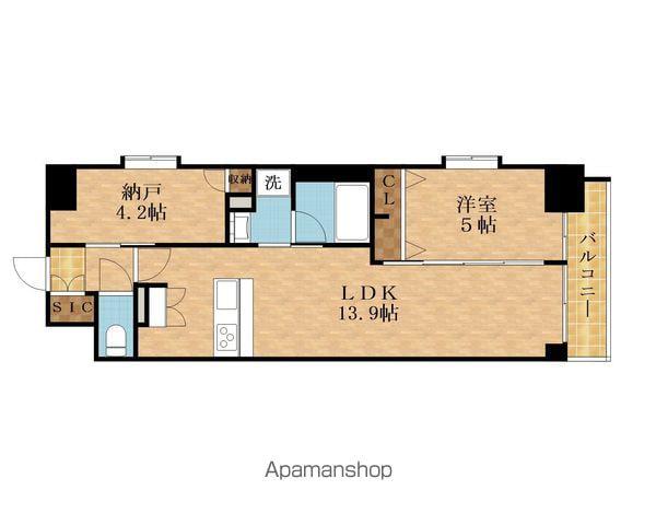 スプランディッド上本町ウエストⅡ(1SLDK/2階)の間取り写真