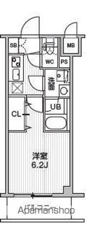 S-RESIDENCE横濱磯子ALIZE(1K/4階)の間取り写真
