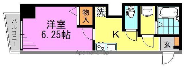 KYOE PLAZA阿佐ヶ谷(1K/8階)の間取り写真