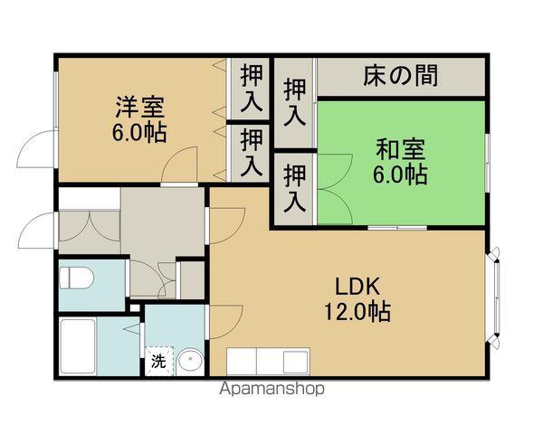 TMハイツ6(2LDK/2階)の間取り写真