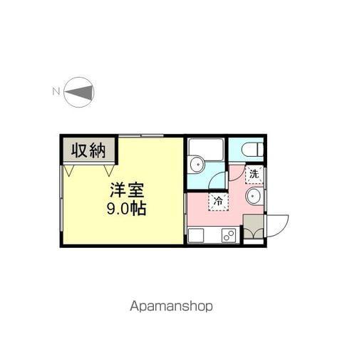 ヨシケンハイツB(1K/1階)の間取り写真