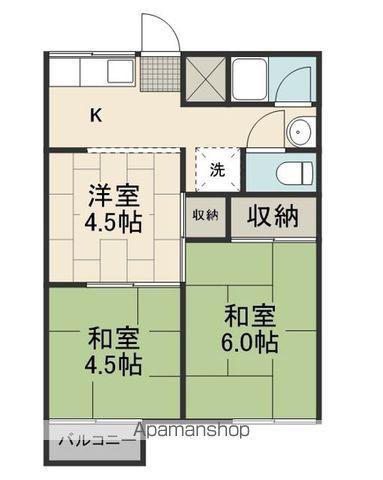 笹貫荘(3K/2階)の間取り写真
