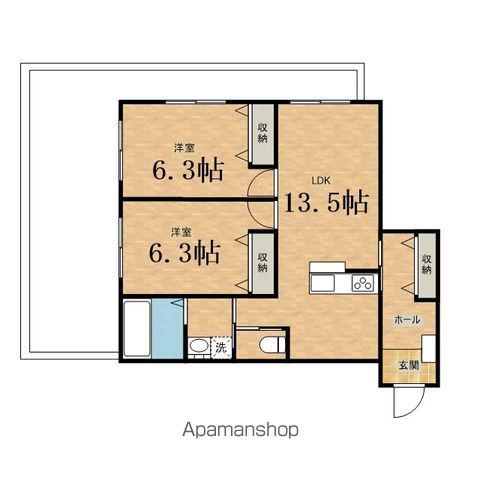 TERRACE COURT(2LDK/2階)の間取り写真