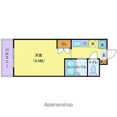 ピュアパレス江戸川台(ワンルーム/1階)の間取り写真