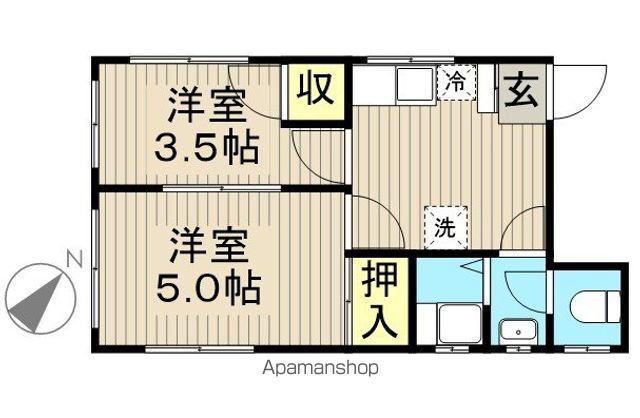辰巳コーポ(2K/5階)の間取り写真