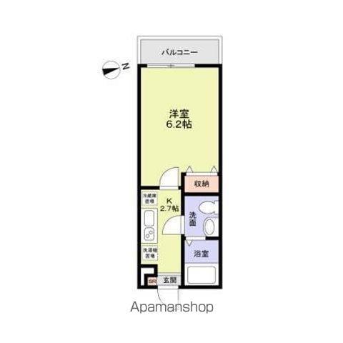 RAYS MATSUDO(1K/1階)の間取り写真