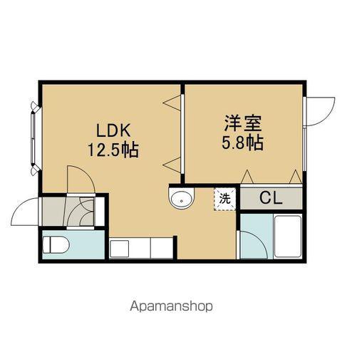 レインボーハウスMOCHA(1LDK/2階)の間取り写真