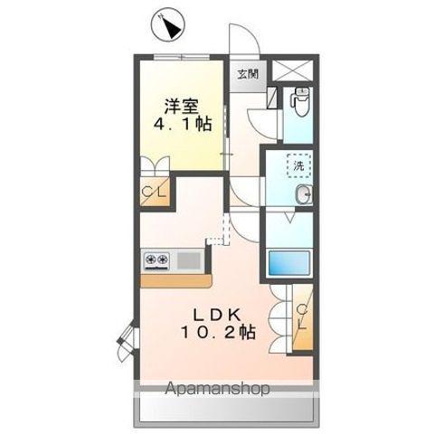 ジェラソーレ(1LDK/2階)の間取り写真