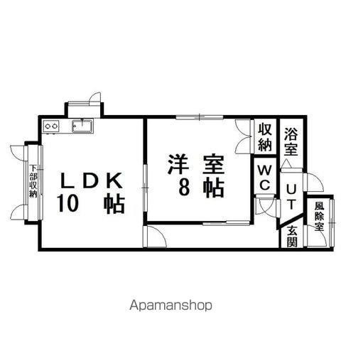 マルミマンション(1LDK/1階)の間取り写真