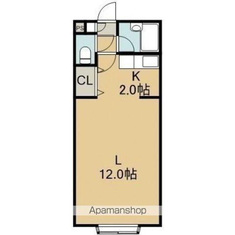 クレステージ宮前(1K/4階)の間取り写真