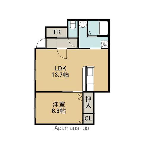 ロイヤルハイム明野新町J(1LDK/2階)の間取り写真
