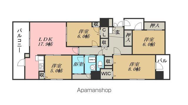 クイーンズプラザ久留米中央(4LDK/10階)の間取り写真