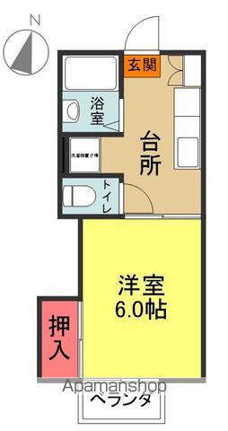 スカイハイム(1K/2階)の間取り写真