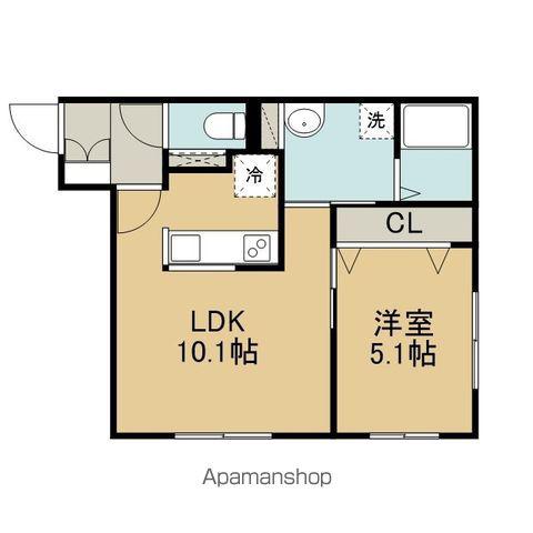 豊里1丁目MS(1LDK/2階)の間取り写真
