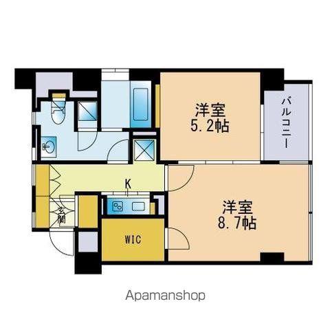 THE APARTMENT(1LDK/8階)の間取り写真