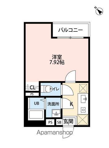 ガレリアサーラ松戸(1K/2階)の間取り写真