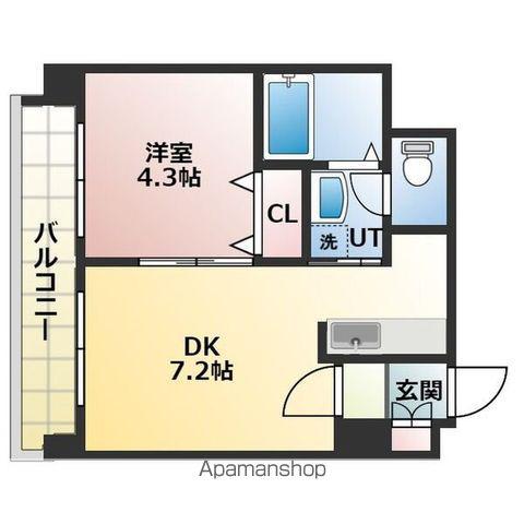 フランセジュール北20条(1DK/5階)の間取り写真