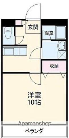 ソレイユ(1K/2階)の間取り写真