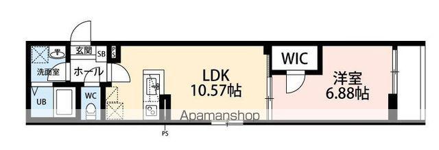 立川セイワレジデンスⅡ(1LDK/2階)の間取り写真