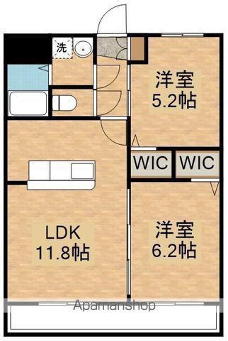 クレヨンハイツⅡ(2LDK/2階)の間取り写真