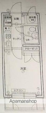 グレイス西新(1K/4階)の間取り写真