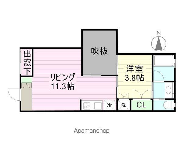 LAND長町(1LDK/3階)の間取り写真