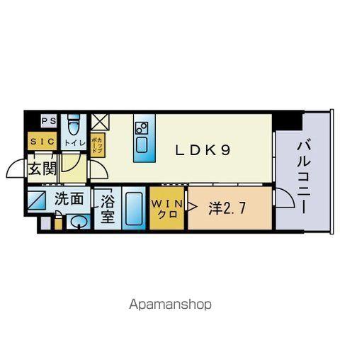 シーズンフラッツ高砂(1LDK/6階)の間取り写真