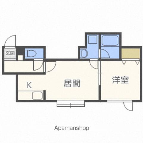 ジャスティス(1LDK/3階)の間取り写真