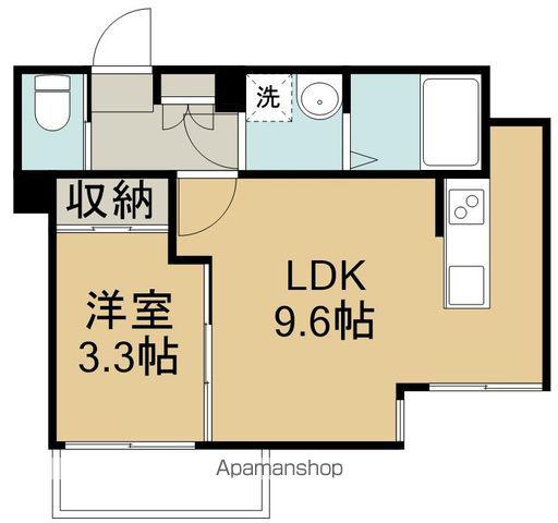 CLOVER木ノ下(1LDK/3階)の間取り写真