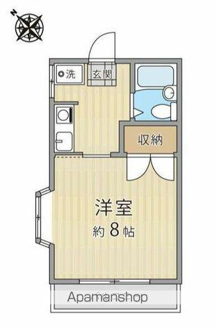 スカイハイツ(1K/2階)の間取り写真