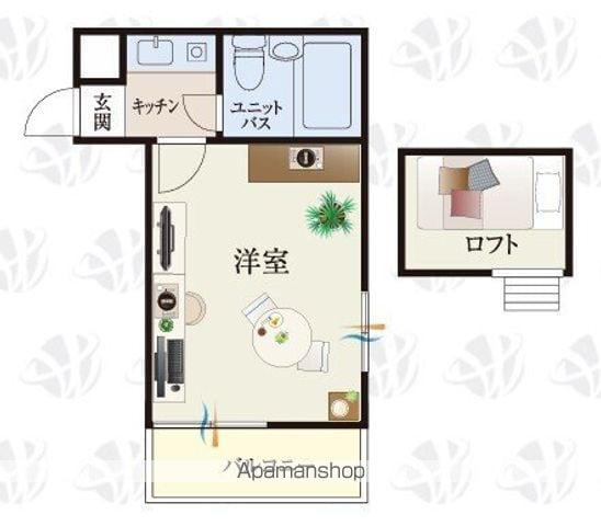B'CASA千葉検見川ⅡRE-BORN(1K/2階)の間取り写真