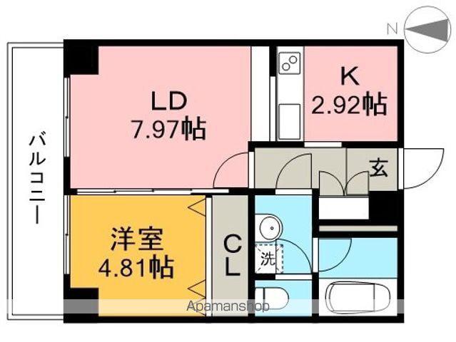 ADDRESS HARIMAYA(1LDK/7階)の間取り写真