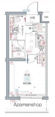 CREVISTA井荻(1K/1階)の間取り写真