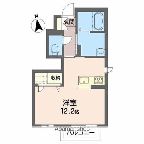 SHAMAISON LAKI(ワンルーム/1階)の間取り写真