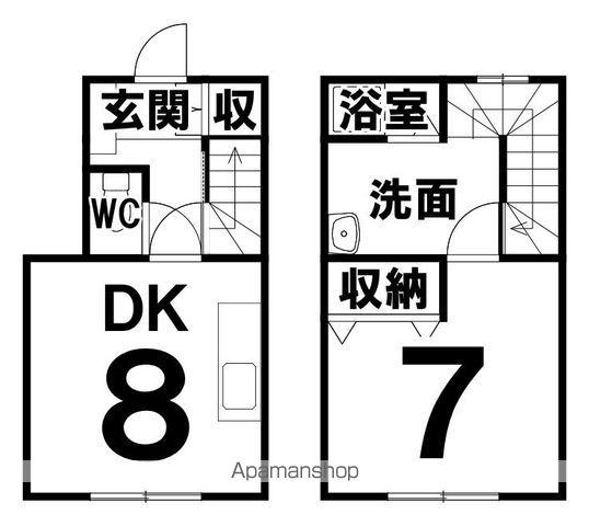 コーポレミー(1DK)の間取り写真