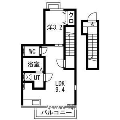 FIGAROⅦ(1LDK/2階)の間取り写真