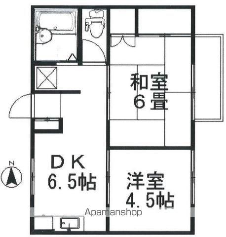 サンハイネス(2DK/2階)の間取り写真