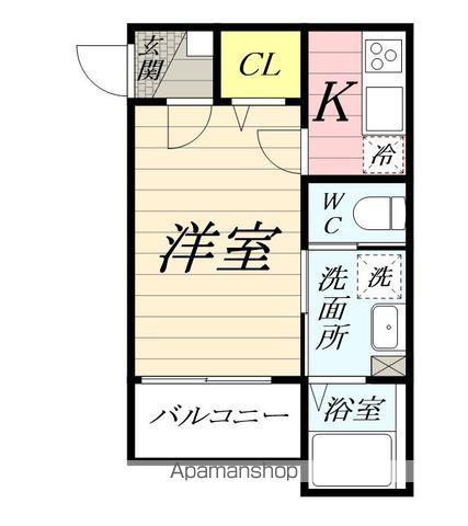 CORE BREEZE(1K/1階)の間取り写真