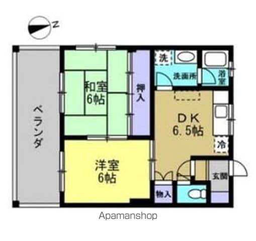 マンション杉(2DK/2階)の間取り写真